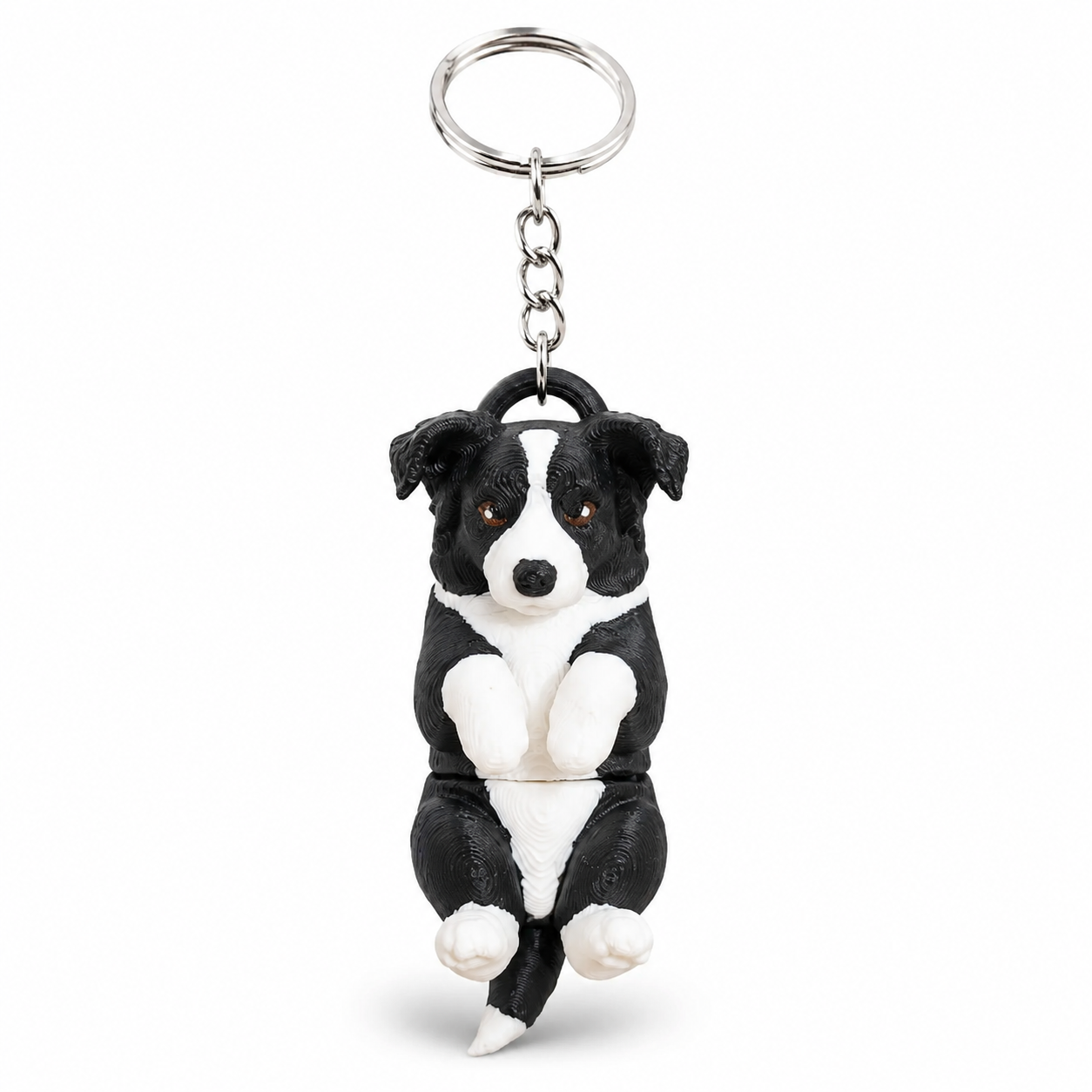 3D Border Collie dog keychain