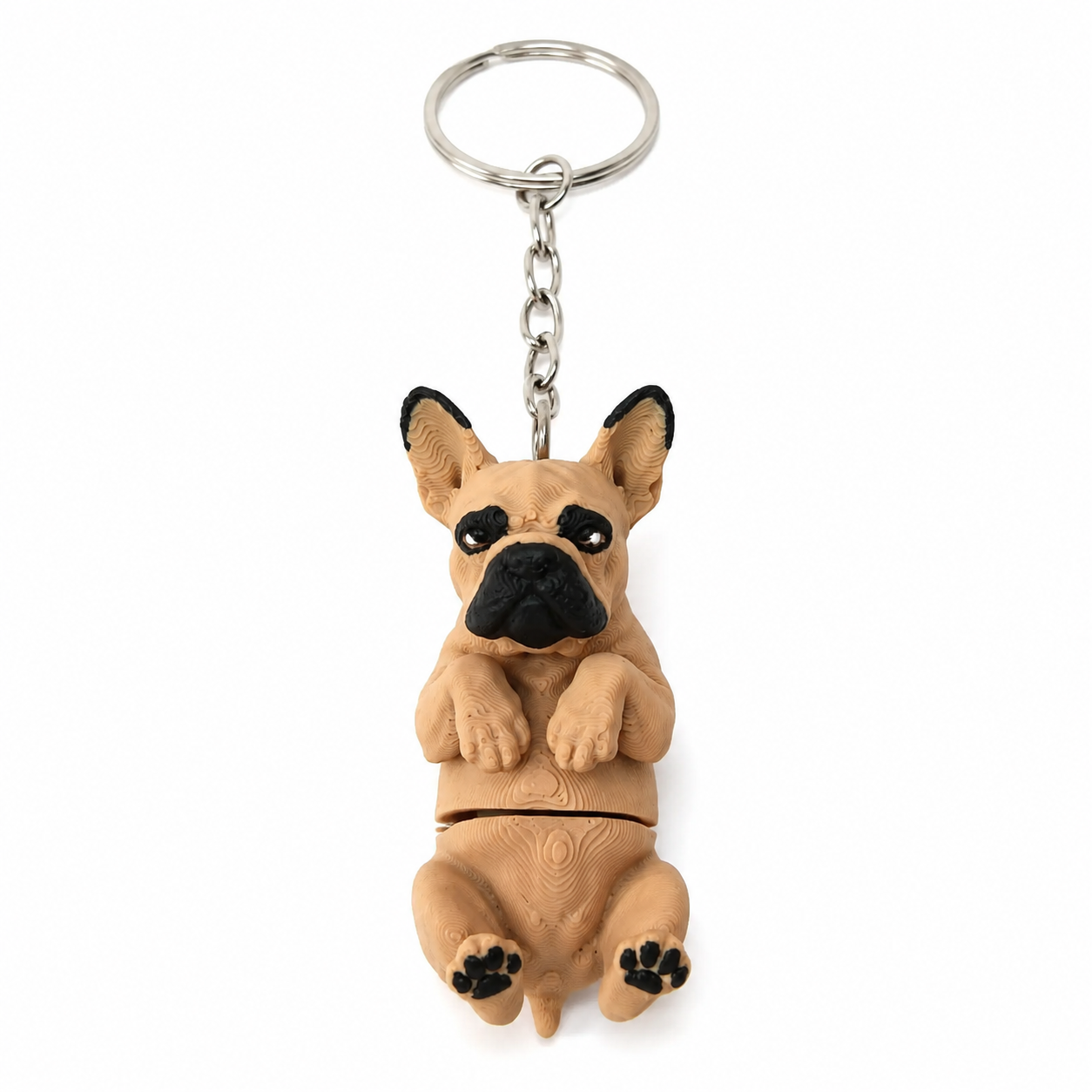 3D French Bulldog dog keychain