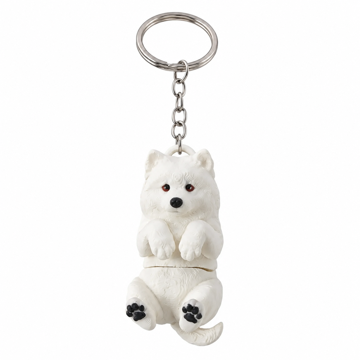 3D Samoyed dog keychain