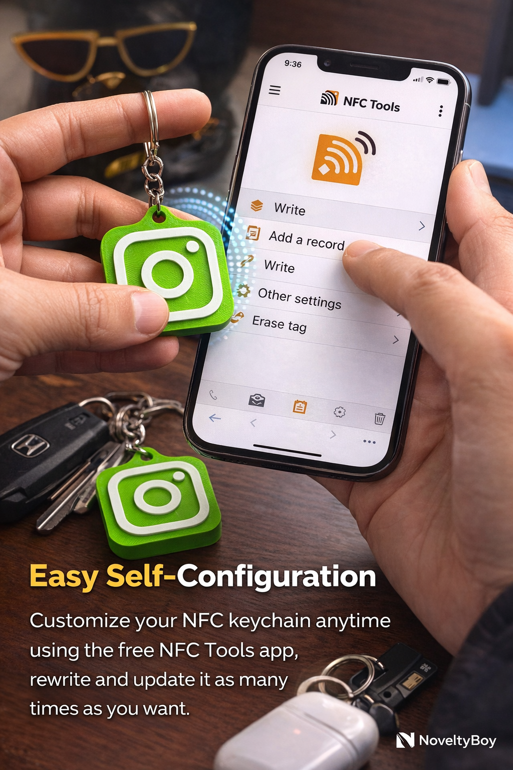 SMART NFC Instagram Keychain – Novelty Boy