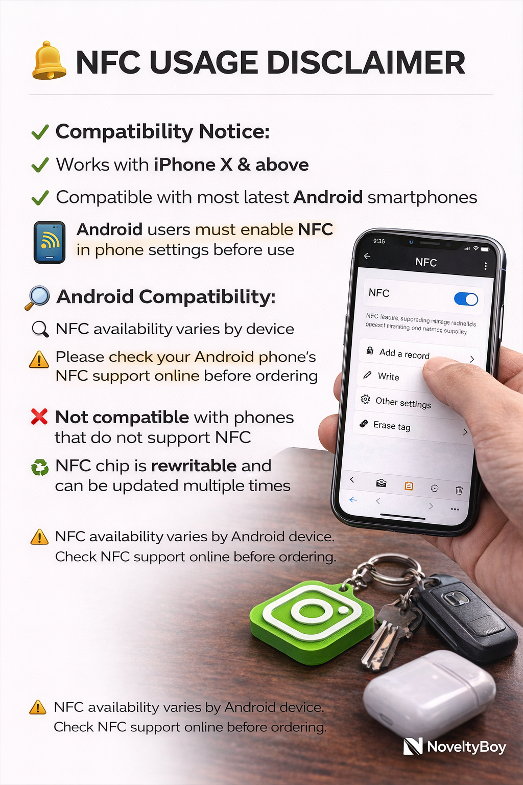 SMART NFC Instagram Keychain – Novelty Boy