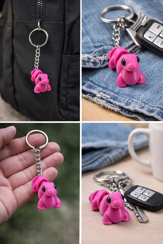Flexi Pink Dino – Your Pocket-Sized Roar of Cuteness! 🦖💕