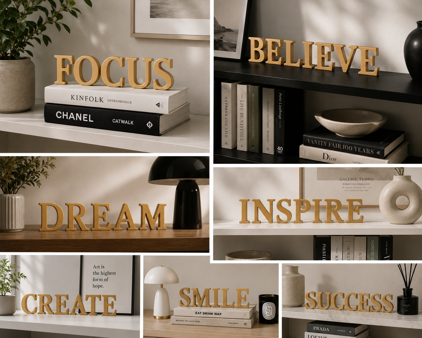 3D Alphabet Letter Decor (A to Z) – Minimal Premium Decorative Letters | 15cm
