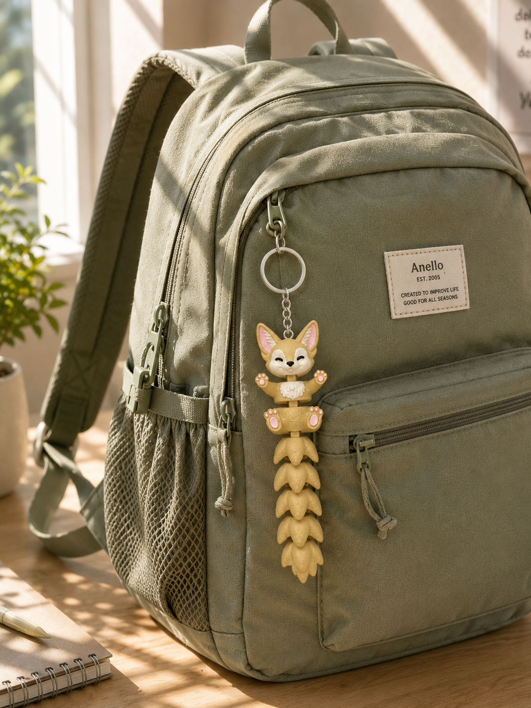 Cute Fennec Fox Bag Charm Keychain – Novelty Boy