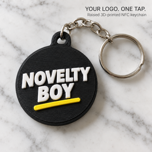 NFC Logo Tag – Tap for Google Reviews, Instagram or WhatsApp | Round, Custom Branded