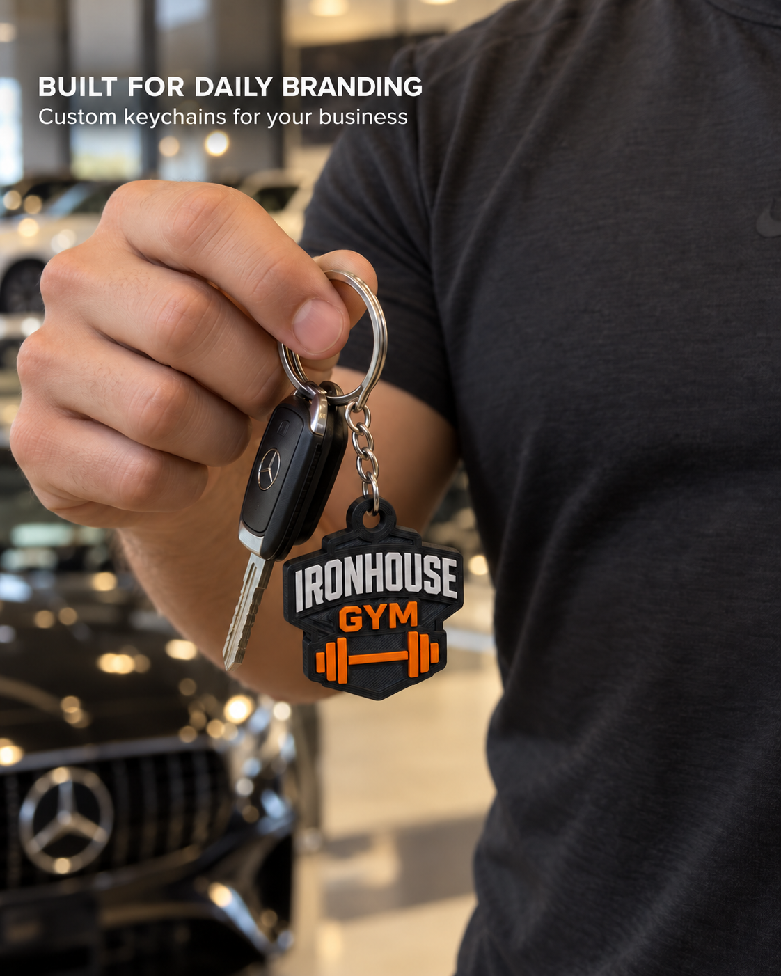 Custom Logo Keychains – 3D Raised Branding | Bulk 10 / 25 / 50