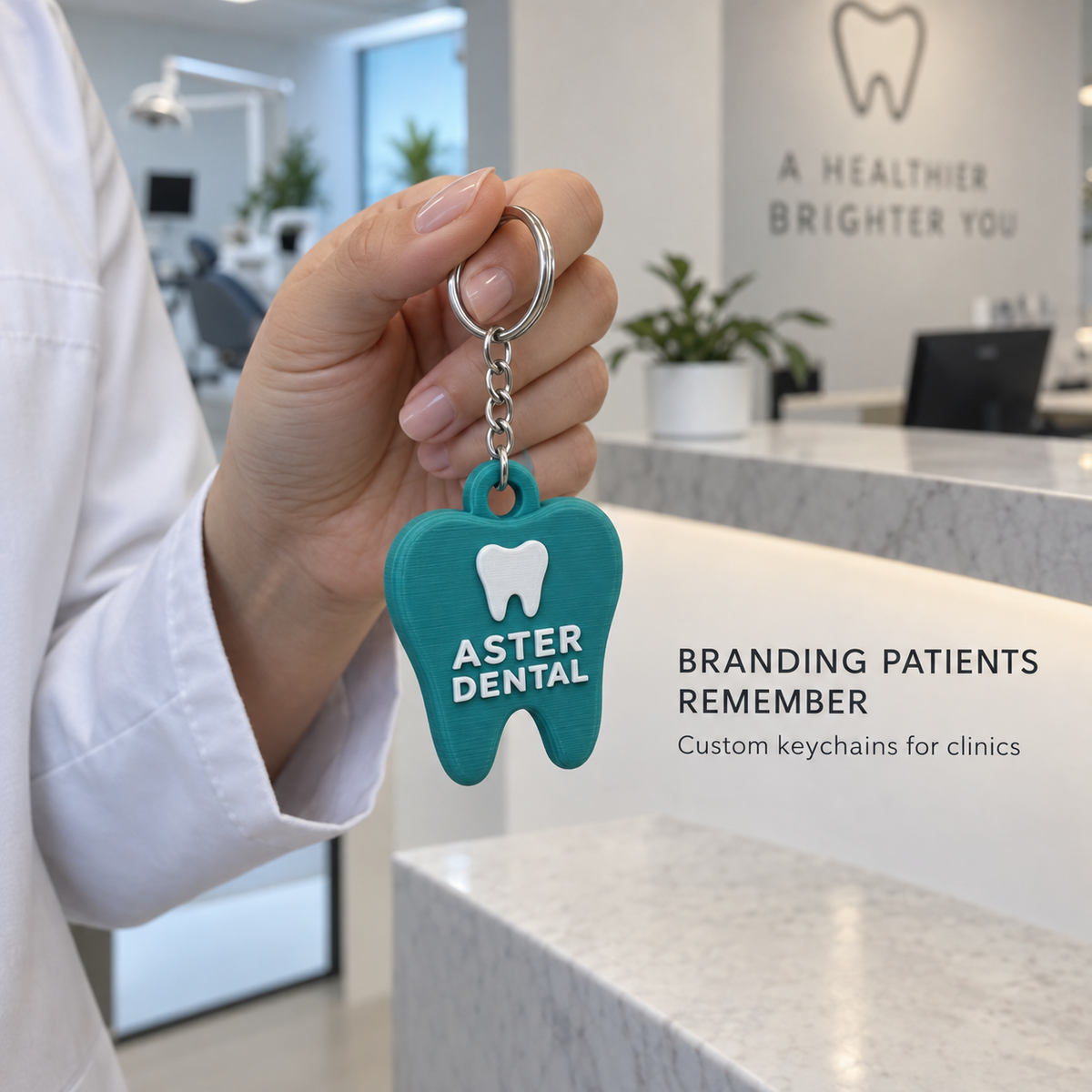 Custom Logo Keychains – 3D Raised Branding | Bulk 10 / 25 / 50