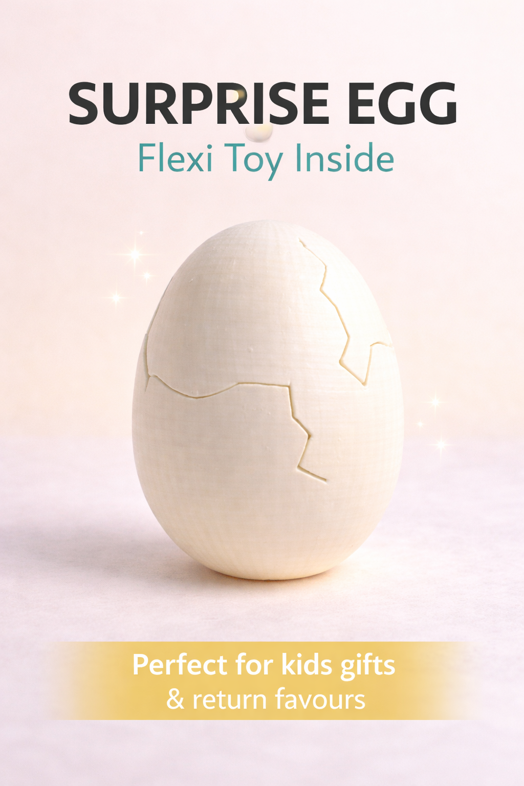 KRAKO Surprise Egg – Crackable Egg with Random Flexi Toy Inside