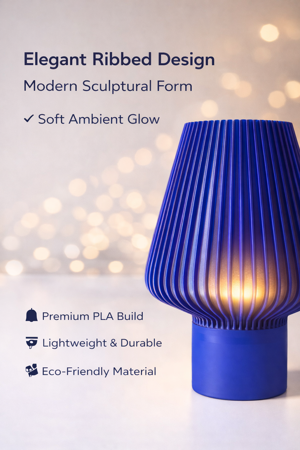 BLOOM Lamp – Modern Ambient Table Lamp | Minimal Decorative Desk Light