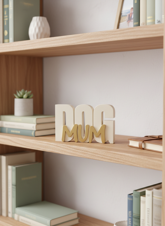 Dog Mum Table Sign | Decorative Desk & Shelf Decor for Dog Lovers