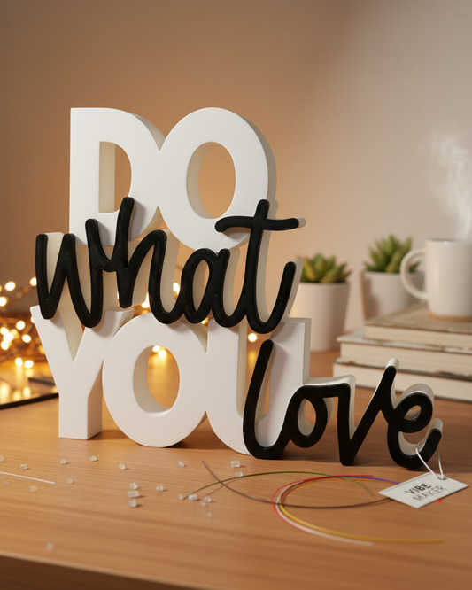 Do What You Love Table Sign | Minimal Desk & Home Décor Quote