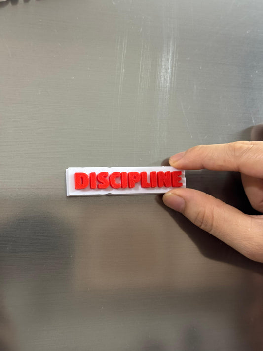Discipline – Hard Plastic Gym Theme Fridge Magnet