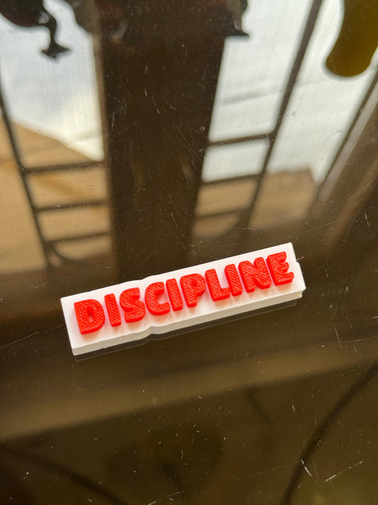 Discipline – Hard Plastic Gym Theme Fridge Magnet