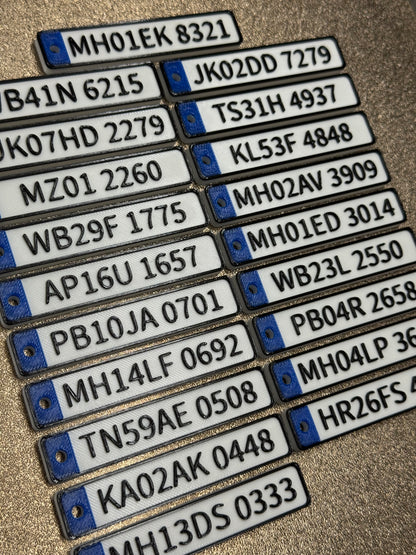 Custom Number Plate Keychain