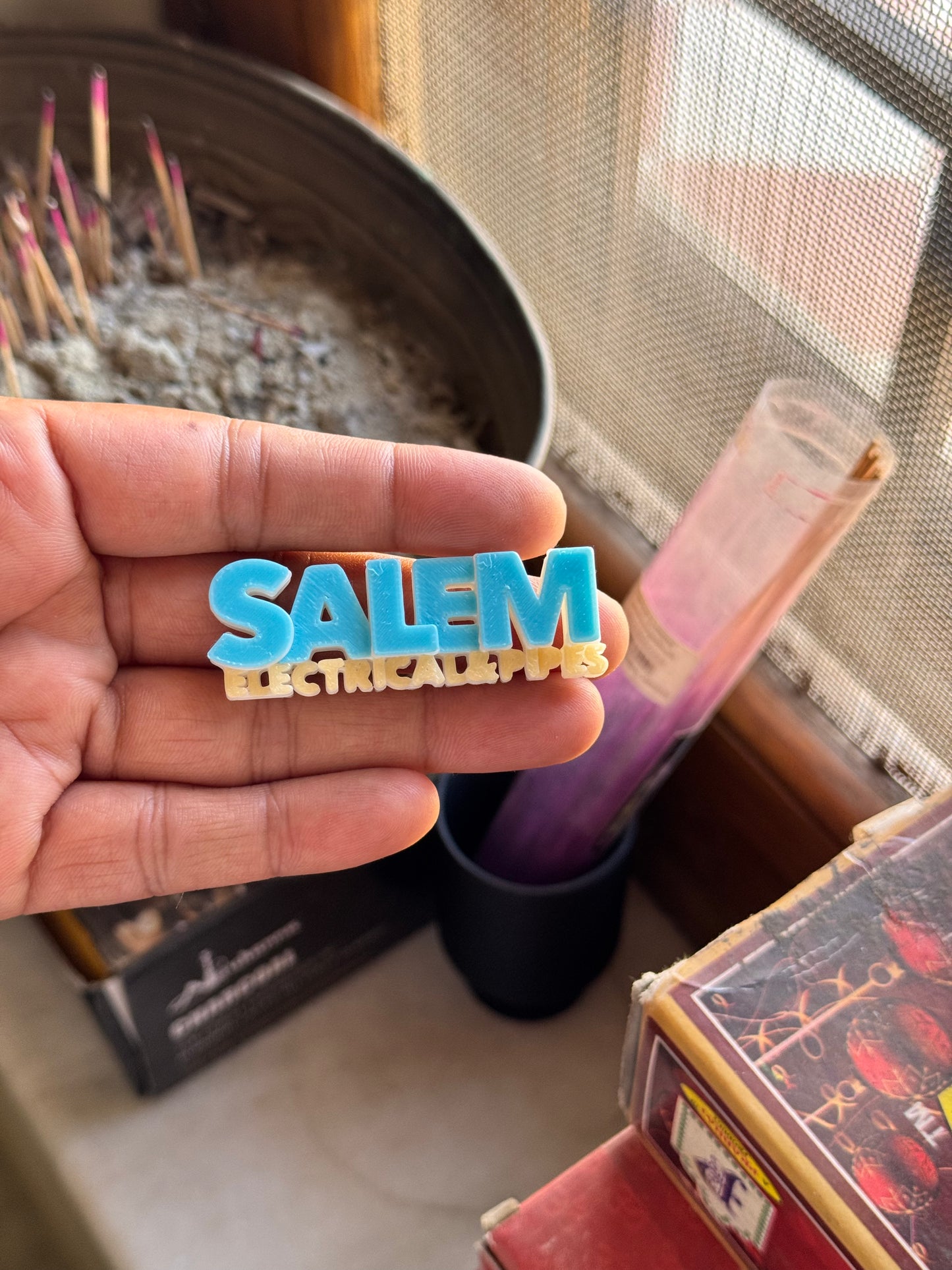 BULK Custom Brand Keychains -CYAN YELLOW-  Premium Quality