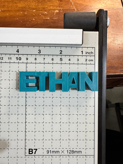 1 Custom Name Magnet - Upto 10 cm length solid material