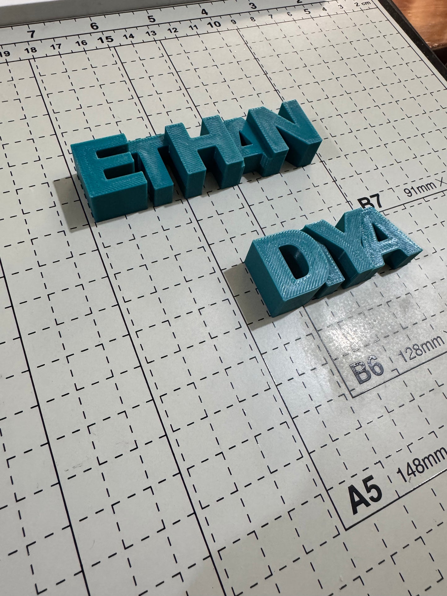 1 Custom Name Magnet - Upto 10 cm length solid material