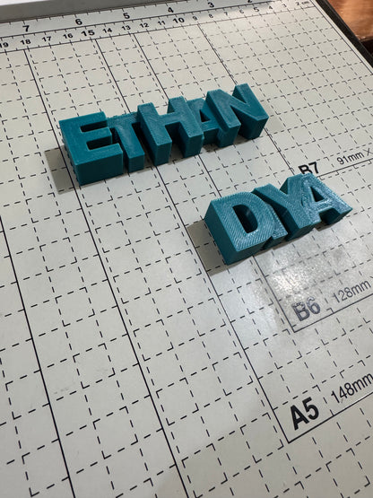 1 Custom Name Magnet - Upto 10 cm length solid material