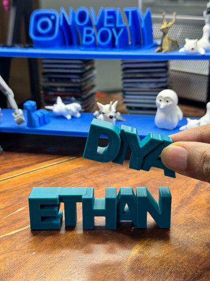 1 Custom Name Magnet - Upto 10 cm length solid material