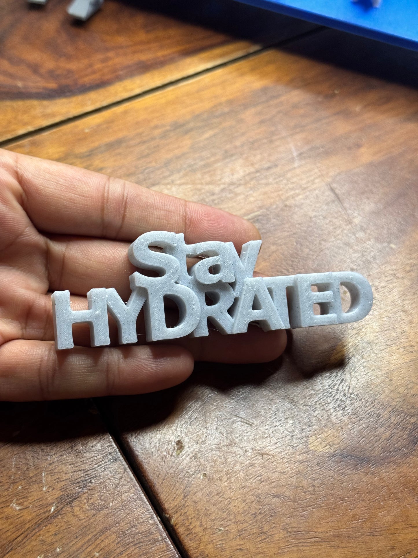 "Stay Hydrated" Reminder Series Fridge Magnet - Marble Color (3x2 Inch)