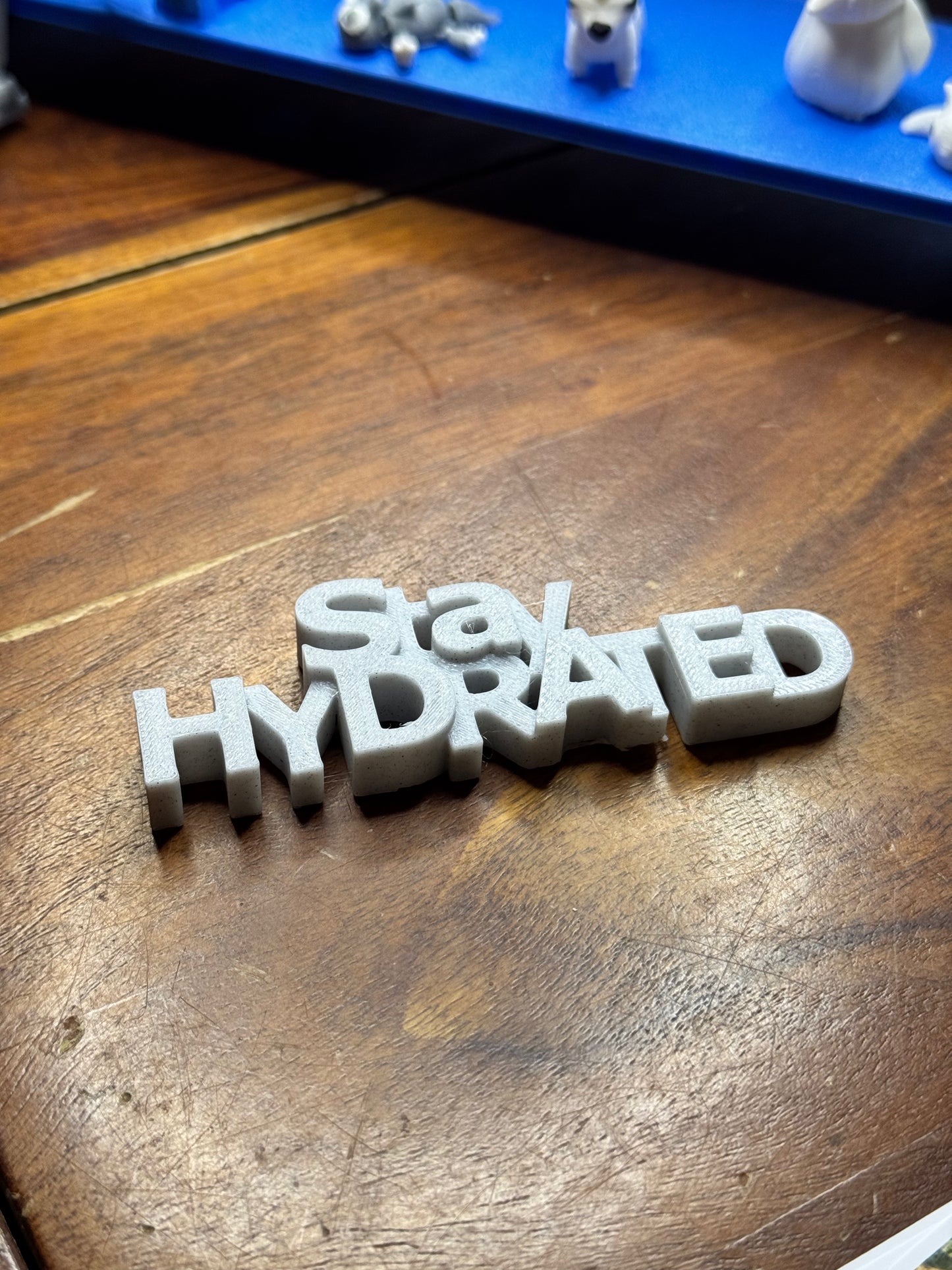 "Stay Hydrated" Reminder Series Fridge Magnet - Marble Color (3x2 Inch)