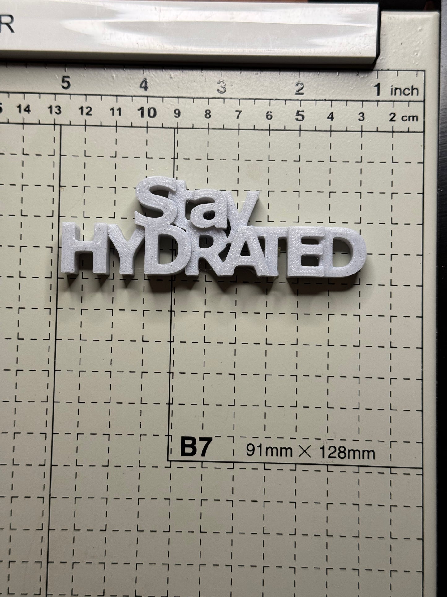 "Stay Hydrated" Reminder Series Fridge Magnet - Marble Color (3x2 Inch)