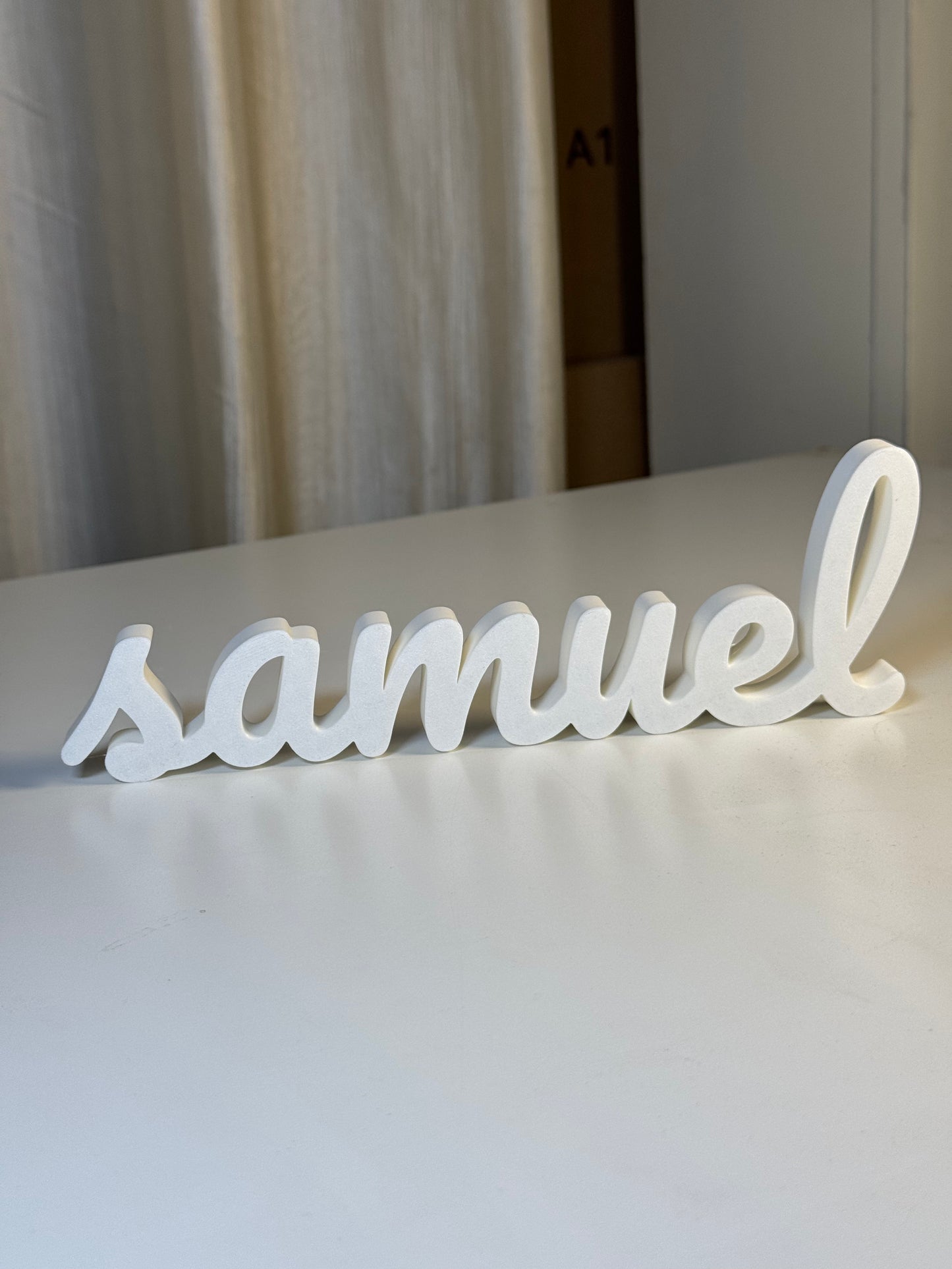 Custom 3D Printed Name Cutout for Desk, Room & Shelf Decor | Personalized Freestanding Name Sign