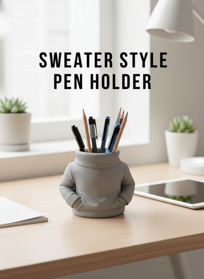 Hoodie-Shaped Pen Holder | Modern Desk Organizer with Unique Design