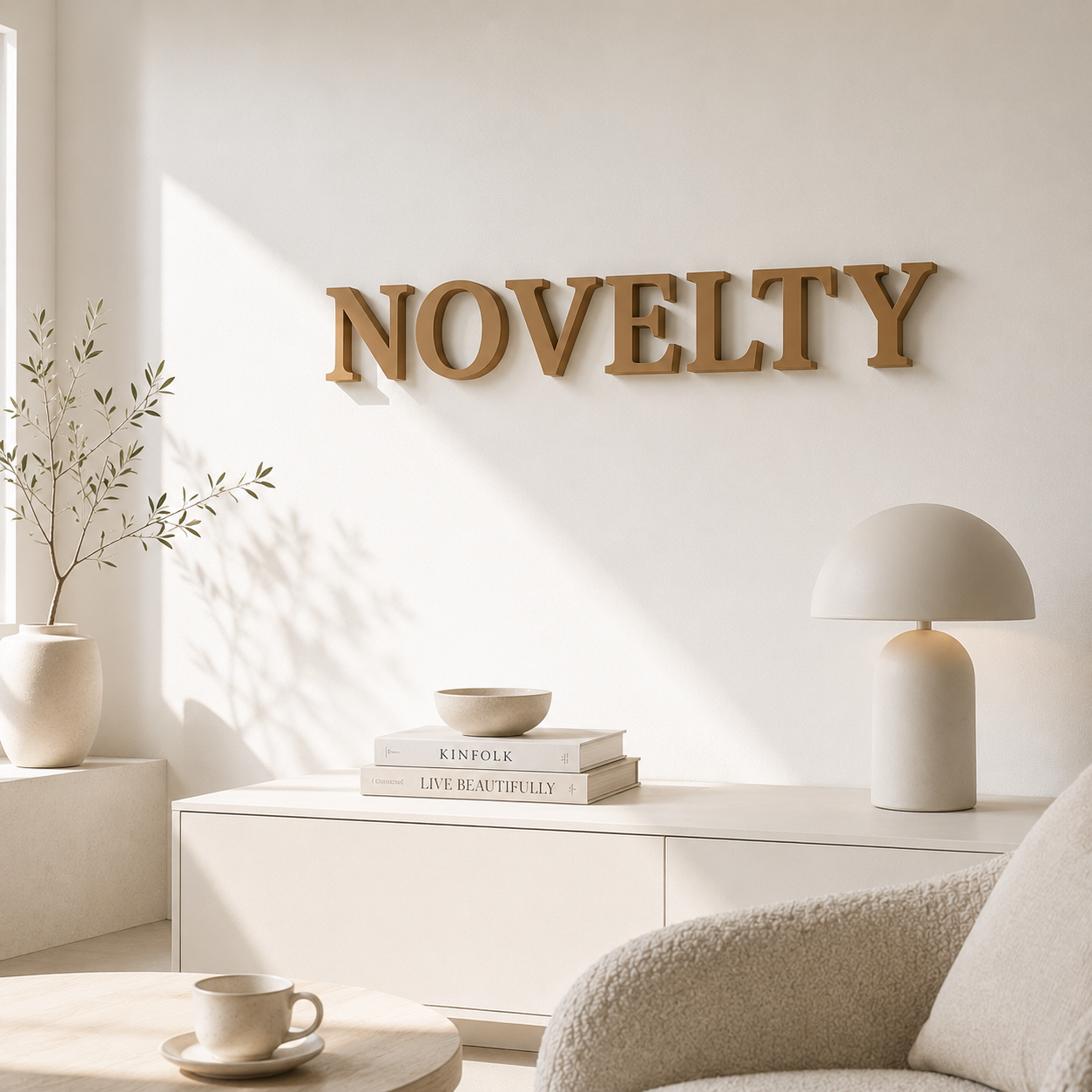 3D Alphabet Letter Decor (A to Z) – Minimal Premium Decorative Letters | 15cm