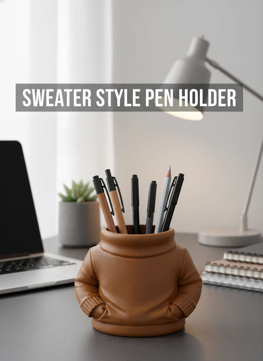 Hoodie-Shaped Pen Holder | Modern Desk Organizer with Unique Design