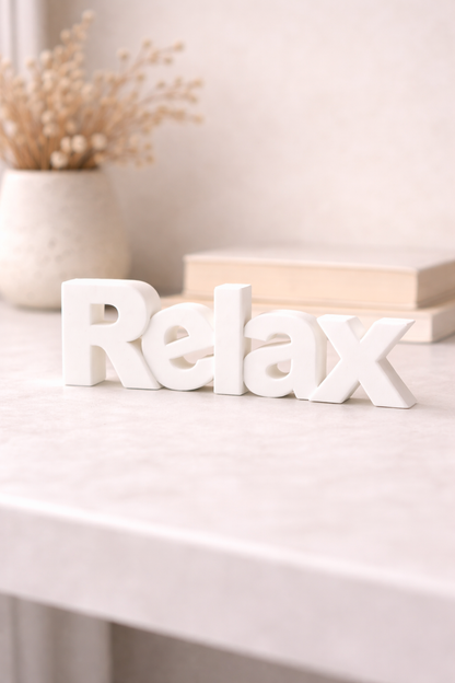 Relax Table Sign | Decorative Desk and Shelf Decor