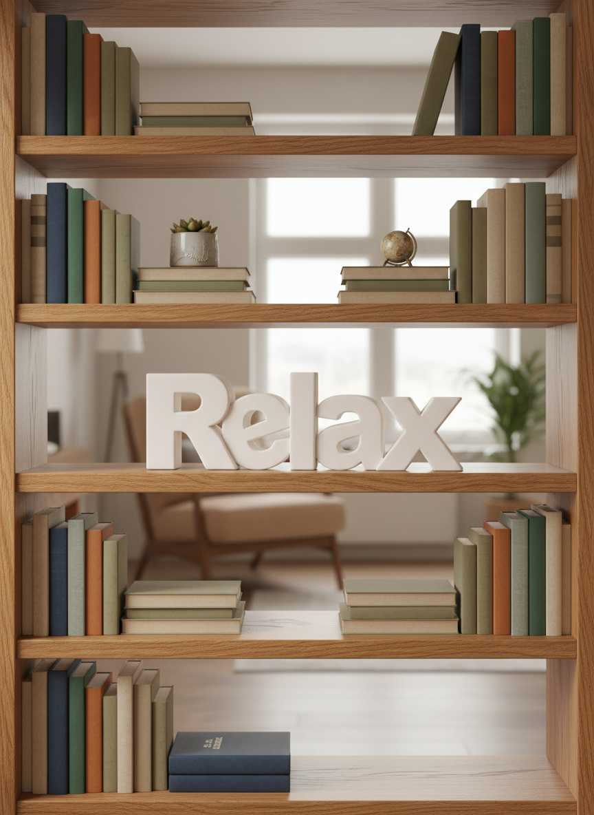 Relax Table Sign | Decorative Desk and Shelf Decor