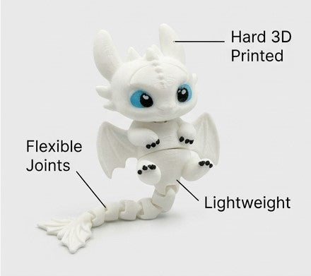 Cute White Dragon Bag Charm Keychain – Novelty Boy