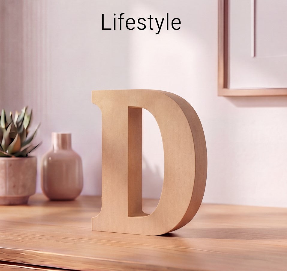 3D Alphabet Letter Decor (A to Z) – Minimal Premium Decorative Letters | 15cm