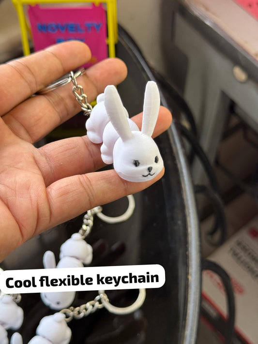 Flexi Rabbit Keychain – Hoppy Pocket Pet