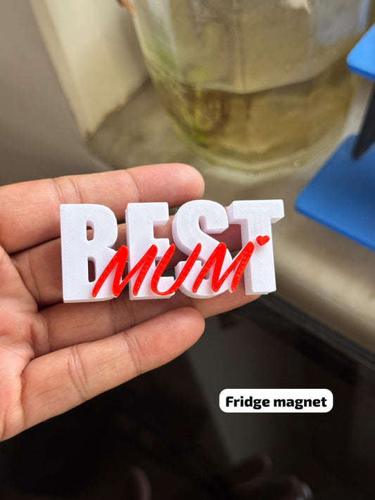 Best Mom Fridge Magnet – Black / Red