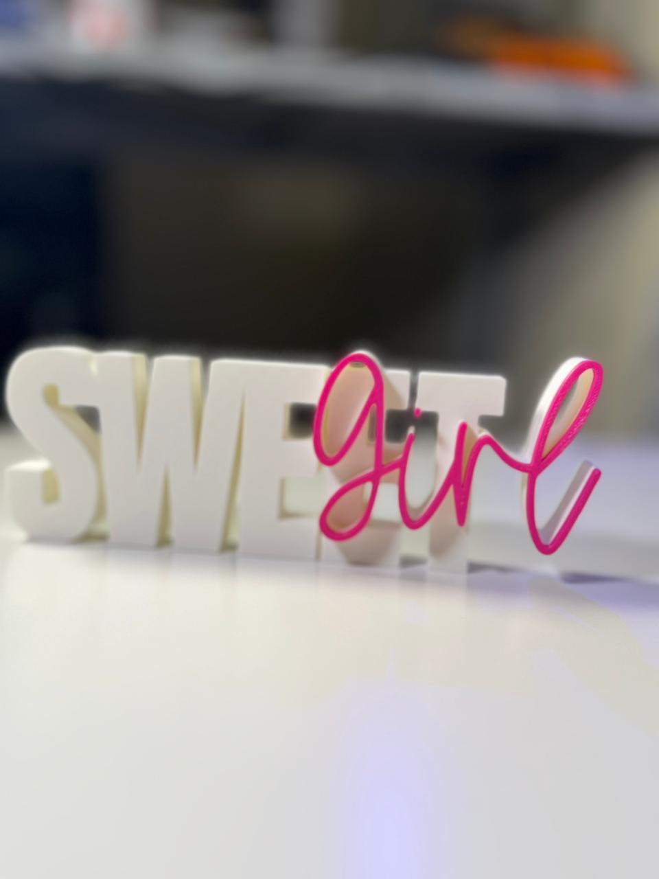 Sweet Girl Table Sign – Novelty Boy