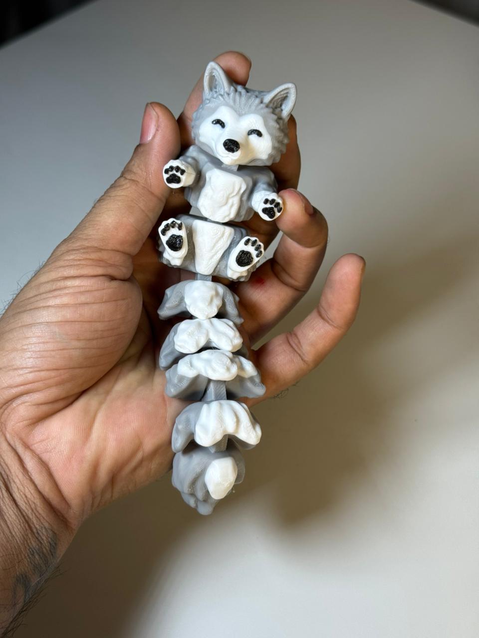 Cute Lavender Wolf Bag Charm Keychain – Novelty Boy