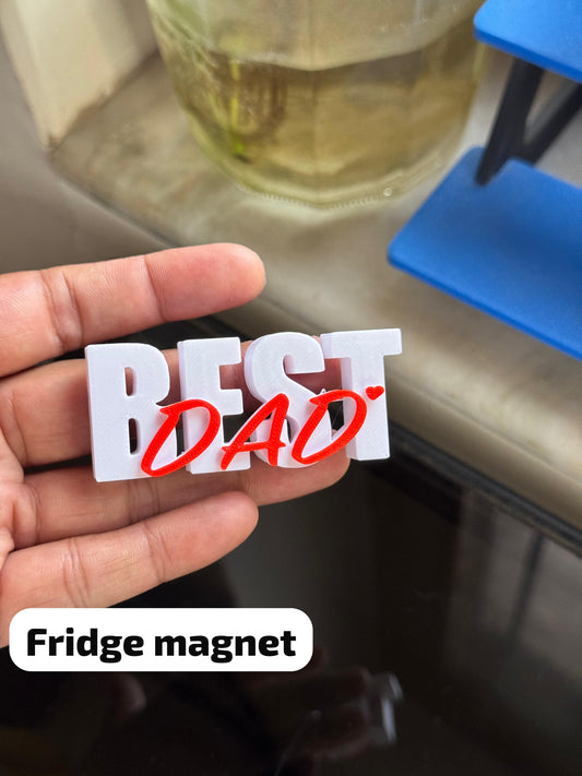 Best Dad Fridge Magnet – Black / Red