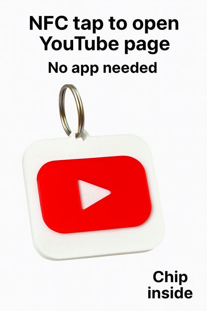 SMART NFC Youtube Keychain – Tap to Share Your YouTube