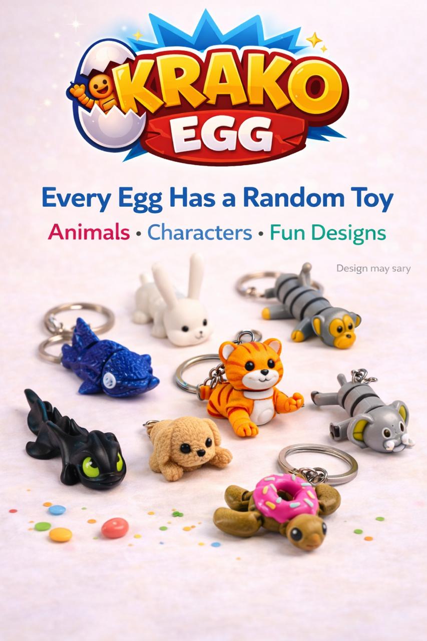 KRAKO Surprise Egg – Crackable Egg with Random Flexi Toy Inside