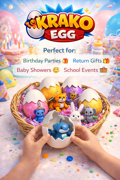 KRAKO Surprise Egg – Crackable Egg with Random Flexi Toy Inside