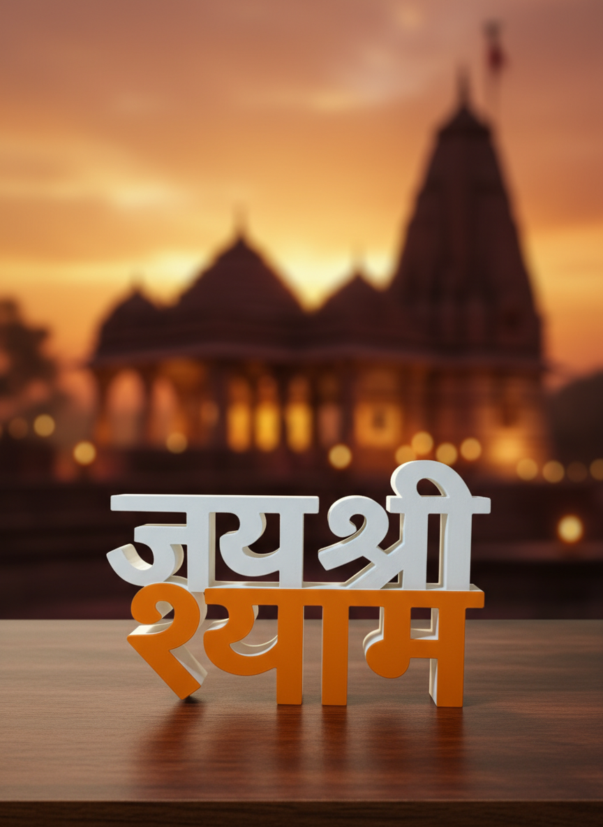 Jai Shree Shyam Table Sign