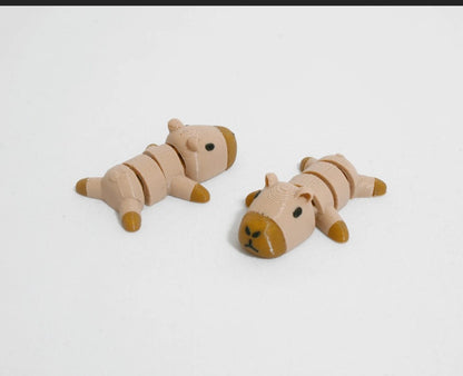 Baby Capybara Flexi Pocket Pet – Cute Wiggly Animal Keychain