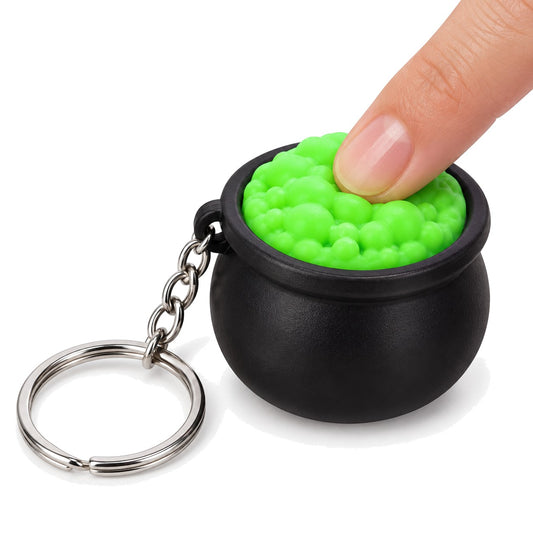 Witch Cauldron clicker keychain, 3D printed