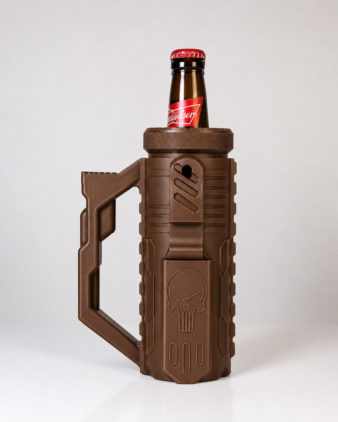 Tactical Bottle Koozie with Hidden Bottle Opener – 3D Printed Rugged Drink Sleeve