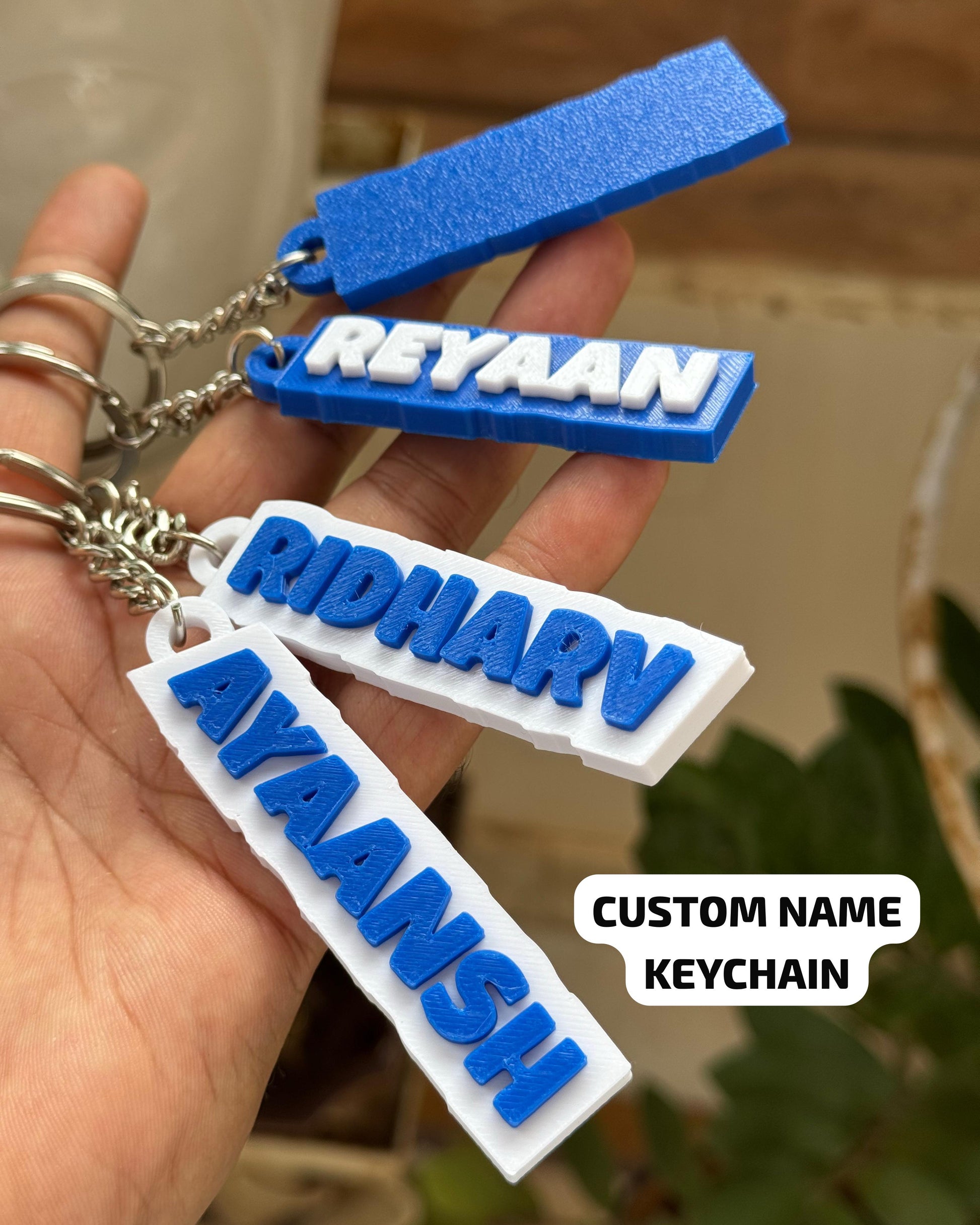 custom 3d name keychain