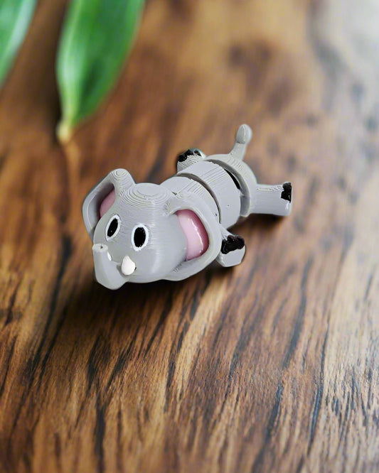 Toy elephant on a white background