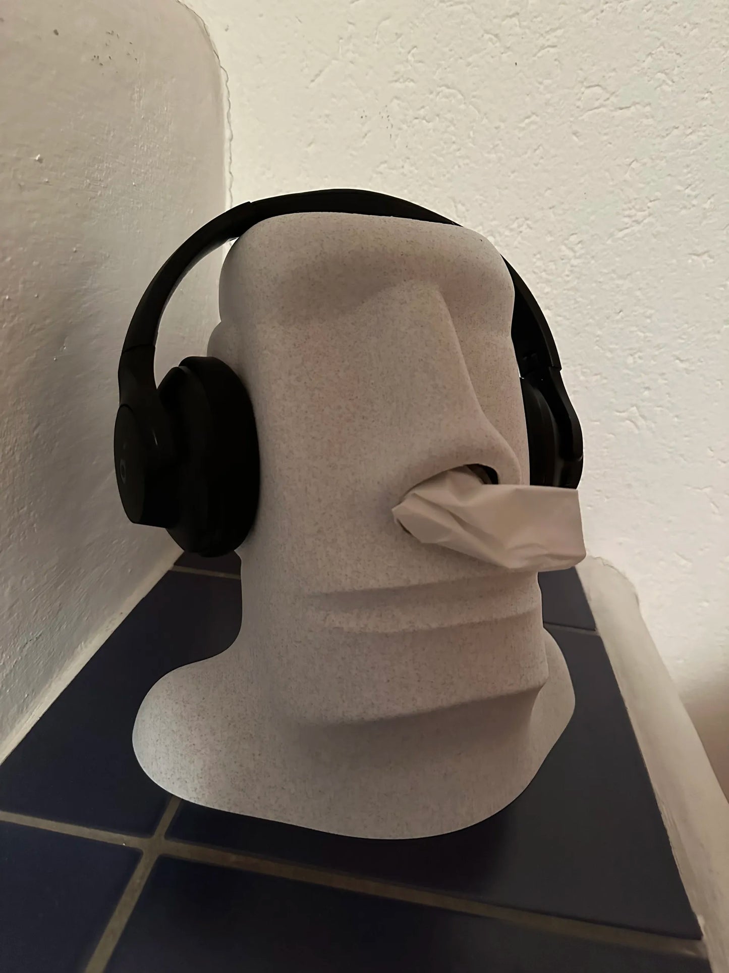 Moai Tissue Box and HeadPhone Holder