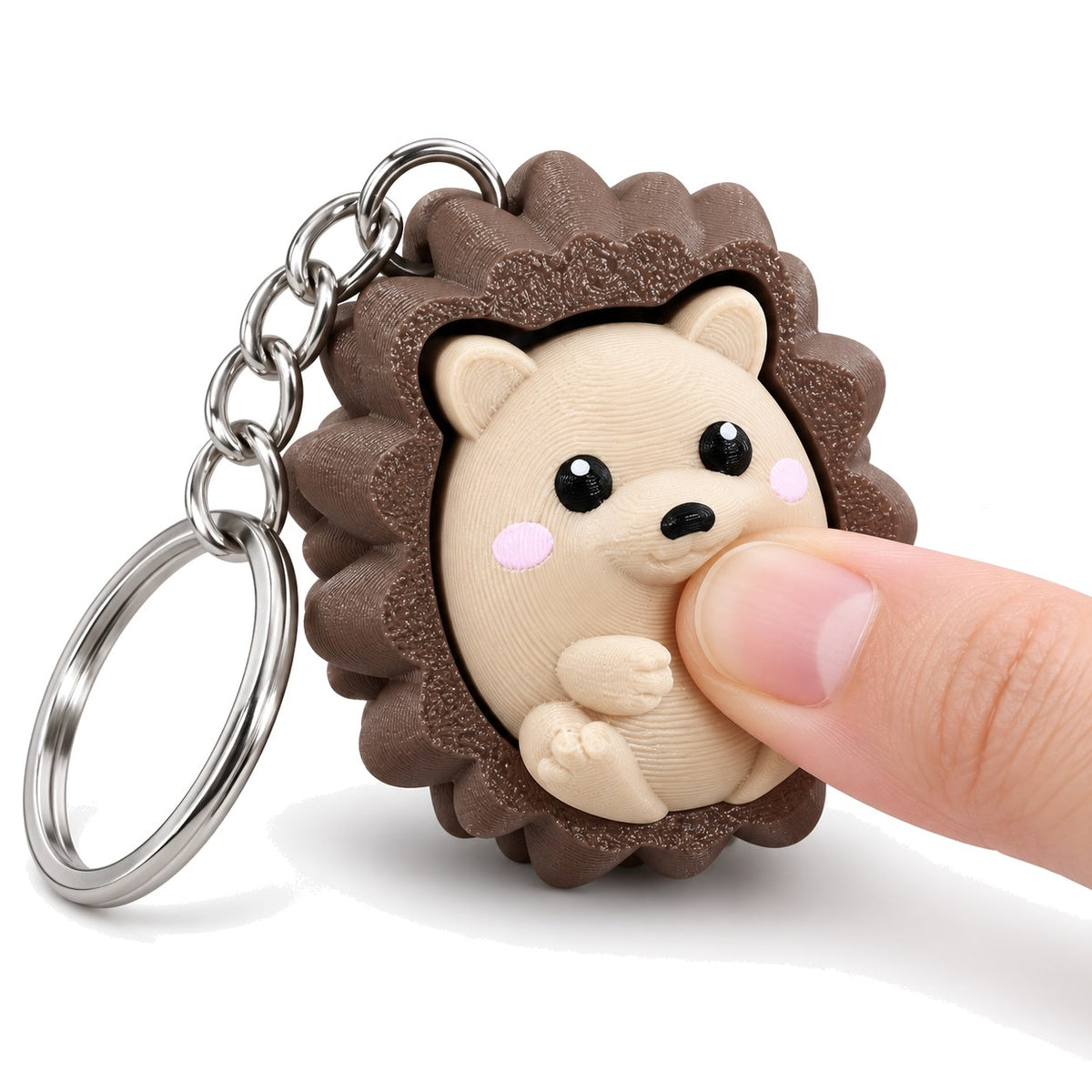 Hedgehog clicker keychain, 3D printed